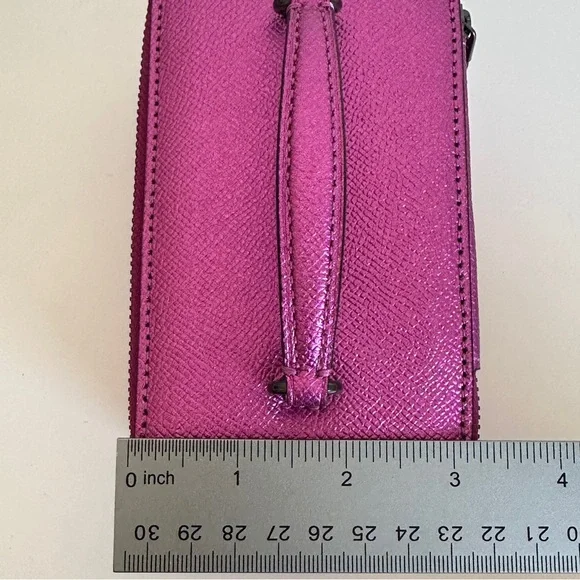 Coach Vanity Case Handled Zip Jewelry Travel Box Metallic Pink - Picture 15 of 16